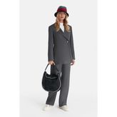 Vakko Navy Double-Breasted Jacket - 34 - Mavi