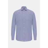Vakko Navy Micro Patterned Shirt - 44 - Mavi