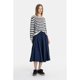 Vakko Navy Midi Skirt - Mavi - 42