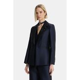 Vakko Navy Swallowtail Collar Jacket - 40 - Mavi