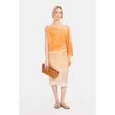 Vakko Orange Midi Skirt - Turuncu - 36