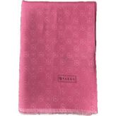 Vakko Pamuk Ipek Monogram Şal 40752-PEMBE