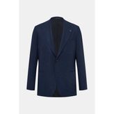 Vakko Peak Lapel Single-Breasted Lined Jacket - 56 - Mavi