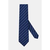 Vakko Saxe Blue Exclusive Diagonal Striped Silk Tie