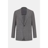 Vakko Single-Breasted Half-Lined Jacket - 58 - Gri