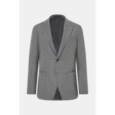 Vakko Single-Breasted Lined Jacket - 60 - Gri