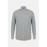 Vakko Striped Casual Shirt - Bej