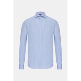 Vakko Striped Pattern Shirt - 44 - Kahverengi