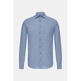 Vakko Striped Shirt - 2XL - Mavi