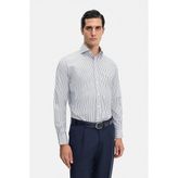 Vakko Striped Shirt - 40 - Yeşil