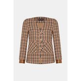Vakko Tan Tweed Jacket - 42 - Çok Renkli