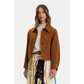 Vakko Tan Wool Coat - Kahverengi - 36