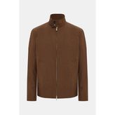 Vakko Terracotta Zippered Linen Jacket - Turuncu