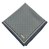 Vakko Twill İpek Eşarp - Helezon Monogram - İndigo
