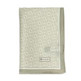 Vakko Twill İpek Şal - Yeni Monogram - Bej