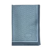 Vakko Twill İpek Şal - Yeni Monogram - Kot Mavi