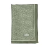 Vakko Twill İpek Şal - Yeni Monogram - Yağ Yeşili