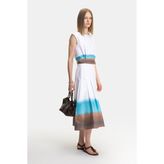 Vakko White Gradient Pattern Skirt - Beyaz - 42