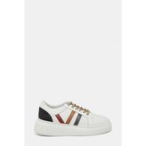 Vakko White Leather Sneakers - Beyaz