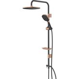 Vala Coral Bronz Siyah Tall Sistem Duş Seti