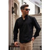 Valiberta Slim Fit Kadife Gömlek - Siyah