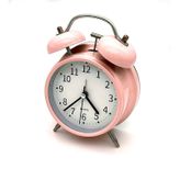 Valkyrie 16cm Büyük Boy Akar Saniyeli Alarm Çalar Saat - Nostaljik Masa Saati Pembe