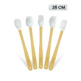 Valletta Indigo 5'li Gri Mermer Bambu Silikon Spatula Seti