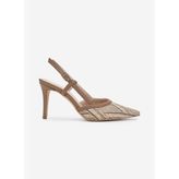 Valmenti Kadın Deri & Tekstil Taba Slingback Ayakkabı