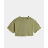 Vans Relaxed Crop Wash Ss Tee - M - Yeşil