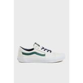Vans SK8-Low Deri Logolu Sneaker Unisex Ayakkabı VN0009QRWTM1 GRİ-BEYAZ