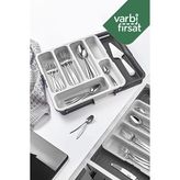 VarBiFırsat Çift Taraflı Uzayabilen Pratik Çekmece İçi Kaşıklık Organizer - 1 Adet