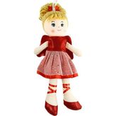 Vardem Oyuncak 37CM Bez Bebek Oyuncak - Kırmızı
