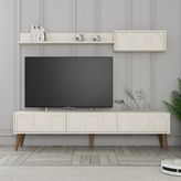 Variant Krem Ceviz Lyon Duvar Raflı Tv Ünitesi