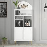 Variant Mobilya Variant Lyon Kahve Köşesi 80 cm - Beyaz / Altın