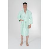 Varol Biyeli Şal Yaka Bambu Bornoz - Mint - 2XL