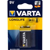 Varta Longlife Alkalin Pil 9V, E-Block, 6LP3146