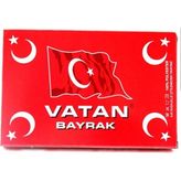 Vatan 30X45 Bez Türk Bayrağı