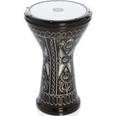 Vatan Siyah Erzincan İşlemeli Bas Döküm Darbuka
