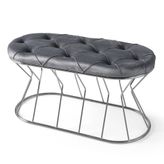 Vazo Bench 90 cm Krom Gri
