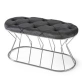 Vazo Bench 90 cm Krom Siyah