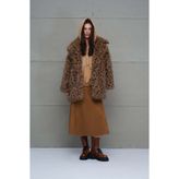 #vdr viadellerose Taba Leopar Desenli Oversize Ceket 18191