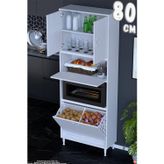 Vega 80 cm Fırın Uyumlu 2 Göz Sepetli Çok Amaçlı Mutfak Kiler Banyo Organizer Dolap 80x213x32 cm