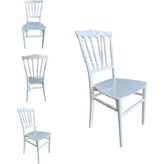 Vegas Plastik Sandalye Vegas Mutfak Balkon Teras Düğün Sandalyesi - Beyaz - 4 lü set