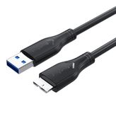 Veggieg 1.5 mt Micro B HDD Şarj ve Data 3.0 USB Kablo