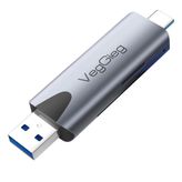 Veggieg 3.0 USB Type-C ve SD-Microsd TF Kart Okuyucu