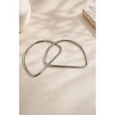 Velanee 13 cm Yarım Ay Metal Çanta Sapı Silver Renk
