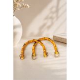velanee 15 cm Bambu Görünümlü Plastik Çanta Sapı – Gold Halka Detaylı