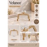 velanee İncili Cüzdan Klipsi Gold 8,5 CM