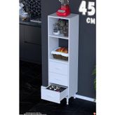 Velar 45 cm 3 Çekmeceli Açık Raflı Mutfak Erzak Dolabı Çok Amaçlı Kiler Banyo Dolabı 45x150x32 cm