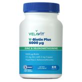 Velavit V-Biotin Plus 5000 mcg Zinc 60 Tablet